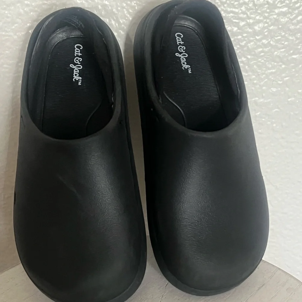 Cat & Jack Boy Girls Black‎ Rowan Pullon Watershoes sz 10